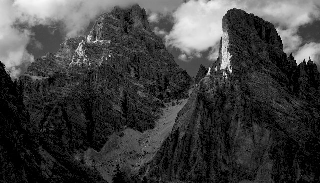 Monte Cristallo BW - Dolomiti